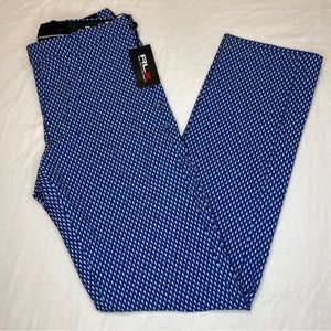 RLX Tailored Fit Featherweight Stretch Golf Pants 32x34 Ball And Tee Royal Blue